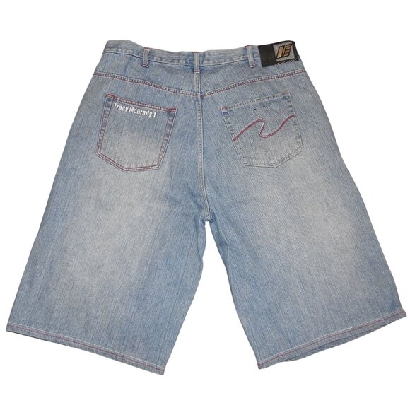 Vintage UNK Denim NBA Houston Rockets Tracy McGrady Shorts Size 38 - Picture 10 of 14